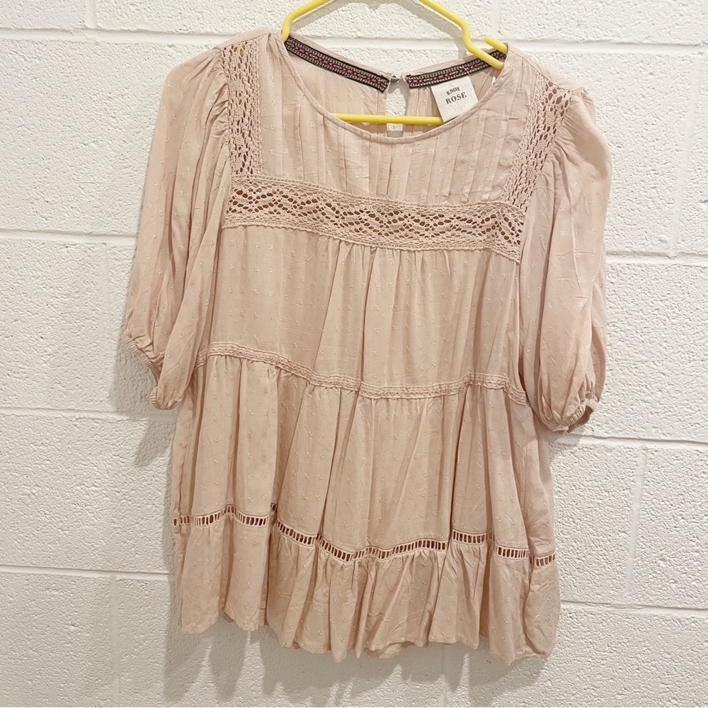 Knox Rose Pink Boho Top